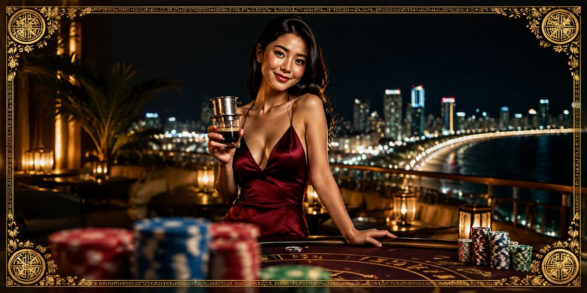 Người dùng tại Đà Nẵng ngồi cà phê thưởng thức game bài trực tuyến trên điện thoại